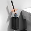 Ankexin Wall Mounted Toilet Brush and Holder Bathroom Stainless Steel Handle Toilet Bowl Brush Durable Light Luxury Style, Bristle, White view 2