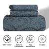 Superior Aspen Cotton Blend 2 Piece Bedspread Set, Oversized Bedspread, 1 Pillow Sham, Medium Weight Blanket, Home Bed Decor, Floral Scalloped, Matelasse Coverlet, Bedding Essential, Twin, Deep Sea view 3