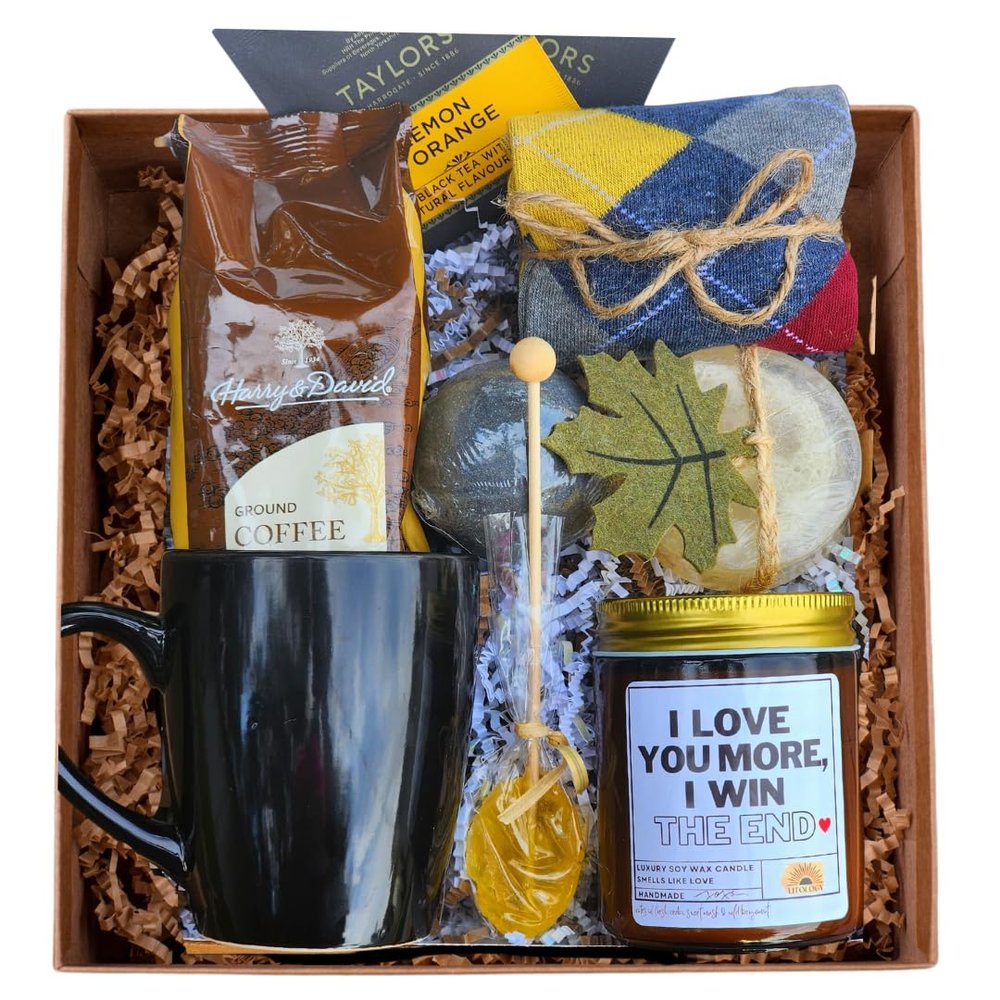 Get Well Soon Gift for Men, Gift Basket Men, Care Package For Men, Boyfriend Gift Basket, Gift Box for Men, Birthday Gifts for Men, Unique Presents for Him, Boyfriend Gift from Girlfriend