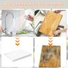 Acrylic Cutting Boards For Kitchen Counter, Food Grade Acrylic Material, Acrylic Cutting Board With Counter Lip, Upgraded Thicker Clear Cutting Board For Countertop With Lip For Countertop Protector. view 4
