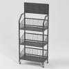 WDJBPSH Mobile Commercial Retail Display Rack Cart, Large Snack Candy Potato Chips Organizer Shelf with Removable Hook & Wheels, Space Saving (Color : Black, Size : W-60CM/23.6in) view 1