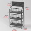 WDJBPSH Mobile Commercial Retail Display Rack Cart, Large Snack Candy Potato Chips Organizer Shelf with Removable Hook & Wheels, Space Saving (Color : Black, Size : W-60CM/23.6in) view 2