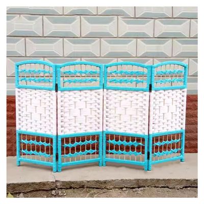 GOCHUSX 4/5/6 Panel Room Divider, Freestanding Privacy Screen, Folding Screen Room Dividers, Wooden Room Partitions Screen for Room Separation (Color : Blue, Size : 50x30cm-4PCS)