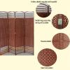 GOCHUSX 4/5/6 Panel Room Divider, Freestanding Privacy Screen, Folding Screen Room Dividers, Wooden Room Partitions Screen for Room Separation (Color : Blue, Size : 50x30cm-4PCS) view 4