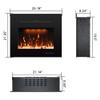 Rodalflame 21.14" W Rear Electric Fireplace Inserts with 3 Flame & Top Light, Recessed Fireplace Heater,Thermostat, 750/1500W, Crackling Sound, Logs & Crystals, Timer, No Wall Mount view 2