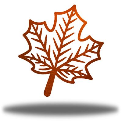 Riverside Designs Fall Maple Leaf | Autumn Metal Art Holiday Steel Dcor | Multiple Sizes and Colors | Made in USA (30", Copper)
