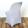 Tableclothsfactory 100 PCS Stretchy Spandex Fitted Folding Chair Cover Dinning Event Slipcover for Wedding Party Banquet Catering - Silver view 2