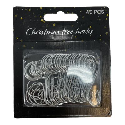Pinnacle Peak Trading Company 40 Piece Spiral Silver Metal Christmas Tree Ornament Hooks for Decorations 1.5 Inch