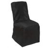 Balsa Circle 12 pcs Black Polyester Square Top Banquet Chair Covers Slipcovers for Wedding Party Reception Decorations view 1