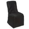 Balsa Circle 12 pcs Black Polyester Square Top Banquet Chair Covers Slipcovers for Wedding Party Reception Decorations view 3