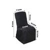Balsa Circle 12 pcs Black Polyester Square Top Banquet Chair Covers Slipcovers for Wedding Party Reception Decorations view 4