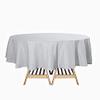 Balsa Circle 10 pcs 90 inch Silver Round Polyester Tablecloths Fabric Table Cover Linens for Wedding Party Banquet Reception Events Kitchen Dining view 1
