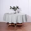 Balsa Circle 10 pcs 90 inch Silver Round Polyester Tablecloths Fabric Table Cover Linens for Wedding Party Banquet Reception Events Kitchen Dining view 3