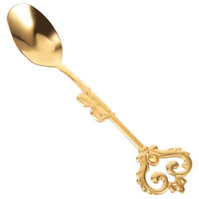 Elegant Spoon Dessert Vintage Stainless Steel Long Handle Coffee Tea Stirring Spoon for Home Party Use