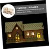 Abaodam 2pcs Wooden Christmas Ornaments Small House Adornments for Festive Tabletop Decor Xmas Decorations for Creating Dreamy Holiday Atmosphere view 2