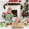 Abaodam 2pcs Wooden Christmas Ornaments Small House Adornments for Festive Tabletop Decor Xmas Decorations for Creating Dreamy Holiday Atmosphere view 4