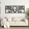 KAWA METALWORKS Large Metal Tree Wall Art, Horizontal Tree Metal Wall Art, Metal Wall Decor for Living Room (Large - 18.4" x 48" (H x W)) view 2
