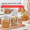 BAHELS Cookie Jar Cookie Jar with Airtight Lid for Kitchen Counter - Glass Jar for Cookie, Pastries, Cake, Candy Jar - Glass Storage Container Canister Food Container (Size : C 1350ML 2PCS) view 3