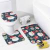 ZGDPBYF Bathroom Rugs Sets 3 Piece, Christmas Non Slip Bath Mats for Bathroom Floor,Bathroom Whimsical Wonderland,Ornate Patterns and Santa Magic Bathroom Mats Carpet, Bathroom Runner Shower Mat view 3