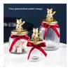 BAHELS Cookie Jar Exquisite Glass Cookie Jar with Airtight Lid, Clear Glass Food Storage Canisters, Gift for Christmas, Birthday, Thanksgiving Day Food Container (Color : Lucky Cat L) view 2