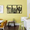 KAWA METALWORKS Cactus Plant Metal Wall Art, Set of 3 Metal Wall Decor for Living Room, Large Cactus Hangings Over the Bed, Desert Art Wall Sculpture (Small - 14" x 25.4" (H x W)) view 2