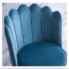 Barstools Velvet Fabric Barstool, Black Metal Legs Seat, 26 inches Counter Height Bar High Chair, Easy Assemble Bar Stool Furnitere (Color : Blue-) view 3