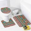 ZGDPBYF Bathroom Rugs, Christmas Bath Mat - Non-Slip Bath Rugs, Charm,Greetings and Ornaments GaloreMachine Wash, Dries Quickly - Ultra Soft Bath Mats for Bathroom, 3 Piece Bathroom Rug Set view 3