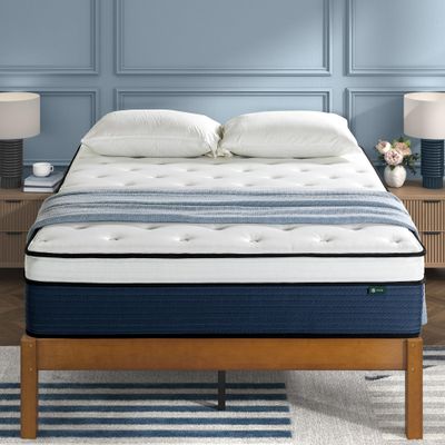 Zinus 14 Inch Cooling Comfort Support Hybrid Mattress [New Version], California King, Fiberglass Free, Medium Plush, Cooling Motion Isolation, Certified Safe Foams & Fabric, Mattress in A Box