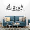 ICEWQOQU Metal Tree Hillside, Metal Wall Art, Nature Wall Sculpture, Metal Forest Wall Art, Metal Tree Wall Art Decor, Large Metal Wall Art, Home Decor (Silver, 11"x30"|28x76cm) view 3