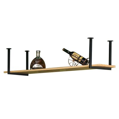 Ceiling Floating Shelves - Hanging Wine Rack, Solid Wood Shelf Kitchen Pot and Pan Rack, Ceiling Mounted Storage Shelf, Bar Restaurant Decorative Flower Stand60cm/80cm//100cm/120cm/150cm ( Size : 60x