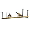 Ceiling Floating Shelves - Hanging Wine Rack, Solid Wood Shelf Kitchen Pot and Pan Rack, Ceiling Mounted Storage Shelf, Bar Restaurant Decorative Flower Stand60cm/80cm//100cm/120cm/150cm ( Size : 60x view 1