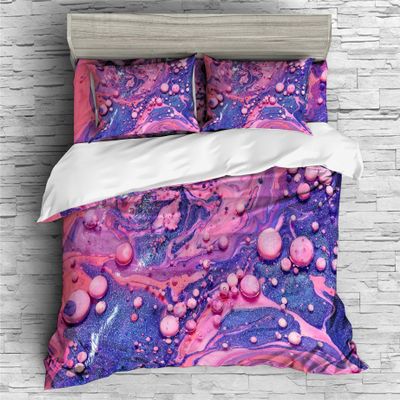 REALIN Color Swirl Marble Bedding Marble Prints Prints Duvet Cover Set Girl Boy Kids Bed Sets 2/3/4PCS Quilt Covers/Sheets/Pillow Shams,Twin/Full/Queen/King (B,Full-200x229cm-4PCS)