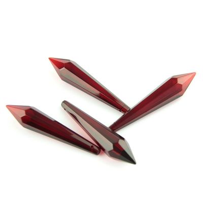 Chandelier Crystal Prisms Pendants 38MM/63mm/76mm Dark Red Crystal Lighting Prism Parts Chandelier Parts Chandelier Crystal Prisms Pendants (Color : 63mm, Size : 50pcs)