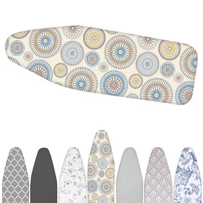 TURKAS Anti Scorch Ironing Board Covers, Cotton Iron Board Cover, 36x13 38x13 43x14 48x15, Ironing Board Replacement Cover with Cotton Padding (Color : D, Size : 97x33cm/38x13in)