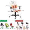 AMZRicher Christmas Tree Office Chair Cover Stretchable Computer Chair Seat Cover Backrest Slipcovers, Stretchable Rotating Desk Chair Seat Cushion Split Protectors Gold Red Geometric Snowflake view 4
