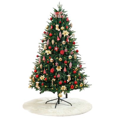 Felt Xmas Tree, Christmas Tree with LED Light, Luxury Tipped Artificial Xmas Tree Seasonal Decoration Celebration for Christmas Party Home Decoration
