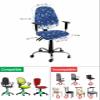 AMZRicher Christmas Balls Office Chair Cover Stretchable Computer Chair Seat Cover Backrest Slipcovers, Stretchable Rotating Desk Chair Seat Cushion Split Protectors Winter Fantasy Snowflake Blue view 4