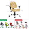 AMZRicher Geometric Orange Office Chair Cover Stretchable Computer Chair Seat Cover Backrest Slipcovers, Stretchable Rotating Desk Chair Seat Cushion Split Protectors Abstract Contemporary Grey view 4