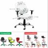 AMZRicher Blue Eucalyptus Office Chair Cover Stretchable Computer Chair Seat Cover Backrest Slipcovers, Stretchable Rotating Desk Chair Seat Cushion Split Protectors Country Rustic Grey Leaves Bird view 4