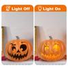 10" Lighted Pumpkin Lantern - Halloween Jack o Lanterns Light Up Pumpkin Decorations - Lighted Pumpkin with LED Bulb Indoor/Outdoor Pumpkin Decoration view 2