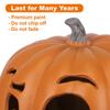 10" Lighted Pumpkin Lantern - Halloween Jack o Lanterns Light Up Pumpkin Decorations - Lighted Pumpkin with LED Bulb Indoor/Outdoor Pumpkin Decoration view 4