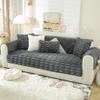 vctops Extra Soft Fuzzy Faux Fur Shaggy Sofa Couch Cover Solid Fluffy Cozy Sectional Couch Cover Luxury Soft Non Slip Sofa Slipcover Furniture Protector (Dark Grey,28"x82") view 3