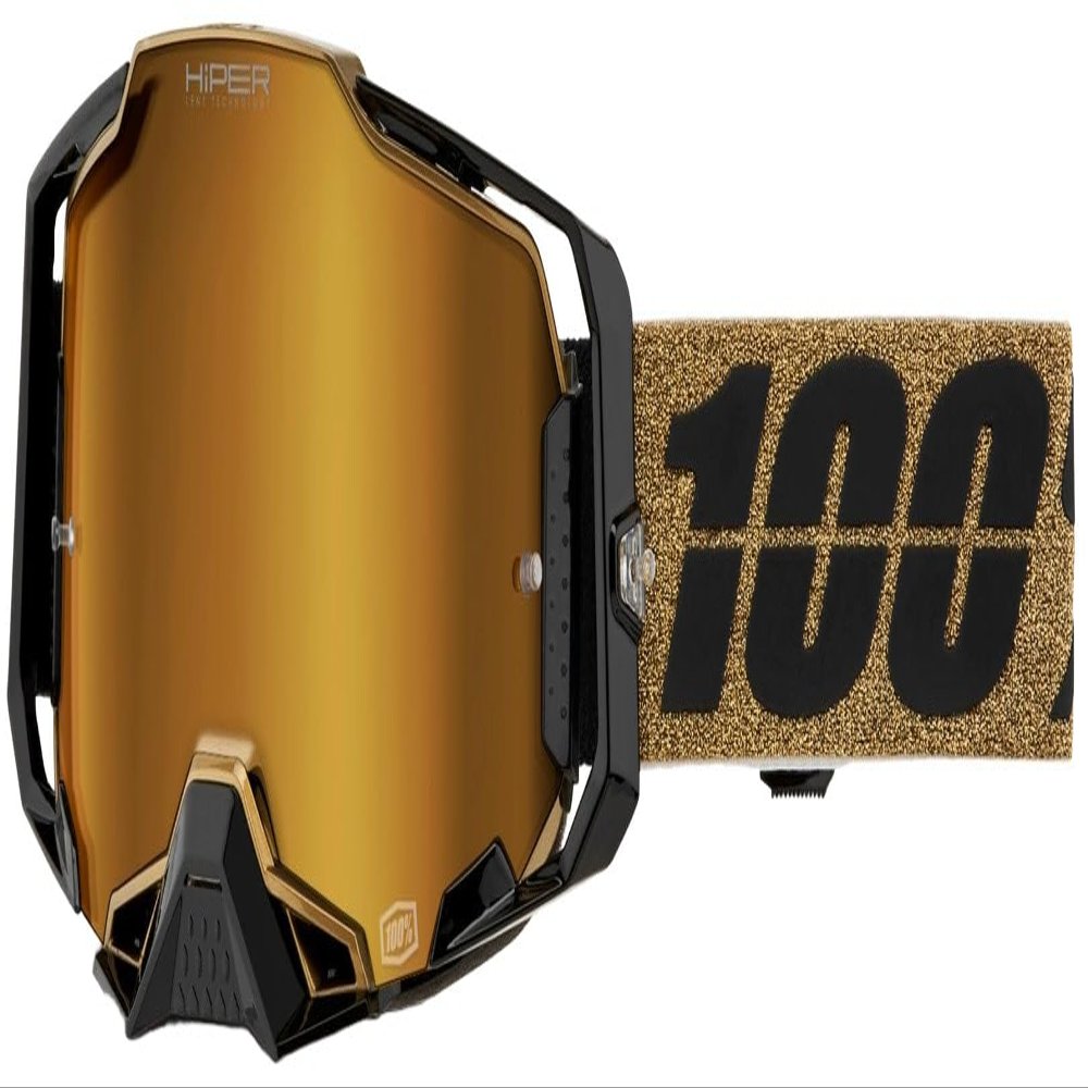 100% Parts Europe Armega Glasses, Gold, One Size