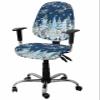 AMZRicher Christmas Office Chair Cover Stretchable Computer Chair Seat Cover Backrest Slipcovers, Stretchable Rotating Desk Chair Seat Cushion Split Protectors Forest Winter Gnomes Snowflake Blue view 1
