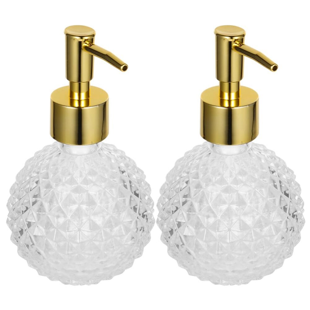 Alipis Hand Soap Dispenser Pump 2-Pack Refillable Liquid Bottle Press Type Design for Soap Lotion Shampoo Bathroom Lotion Dispenser