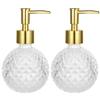Alipis Hand Soap Dispenser Pump 2-Pack Refillable Liquid Bottle Press Type Design for Soap Lotion Shampoo Bathroom Lotion Dispenser view 2