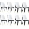 AISYKOD Dining Chairs Set of 8, Modern Kitchen Side Dining Room Chairs with Faux Leather Upholstered Seat High Back & Sturdy Metal Legs, Sillas De Comedor Chairs for Dining Room,Kitchen,Living Room view 1