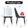 AISYKOD Dining Chairs Set of 8, Modern Kitchen Side Dining Room Chairs with Faux Leather Upholstered Seat High Back & Sturdy Metal Legs, Sillas De Comedor Chairs for Dining Room,Kitchen,Living Room view 3