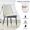 AISYKOD Dining Chairs Set of 8, Modern Kitchen Side Dining Room Chairs with Faux Leather Upholstered Seat High Back & Sturdy Metal Legs, Sillas De Comedor Chairs for Dining Room,Kitchen,Living Room view 4