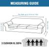 4 Piece Stretch Sofa Covers for 3 Cushion Couch Covers Furniture Slipcovers for Living Room (1 Base Cover Plus 3 Seat Cushion Covers) Thicker Jacquard Fabric Cover (XL Sofa, Navy) view 2